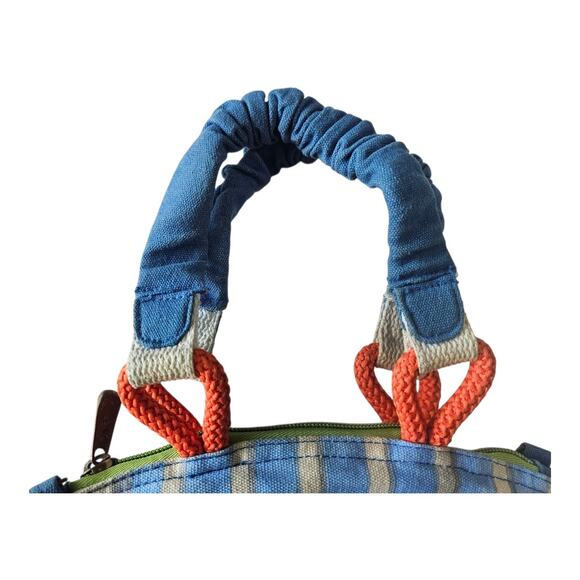 PAUL BRENT Sun and Sand Purse Small Tote Bag Beach Novelty Painted Canvas 8 x 8" - Picture 4 of 8